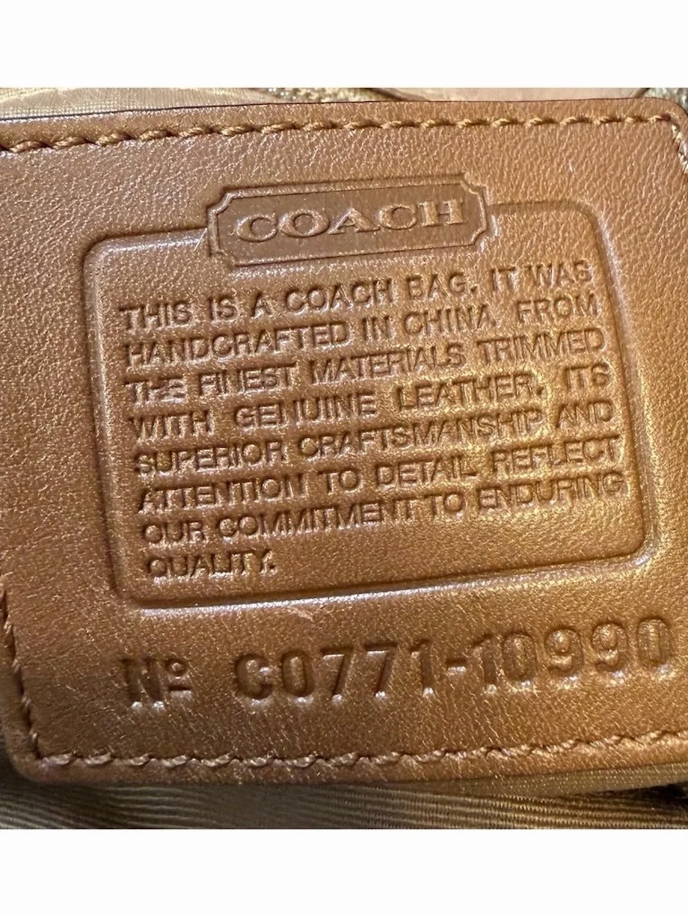 Coach Chelsea Hobo Shoulder Bag Beige Tan Signature Braided Strap - Picture 5 of 9